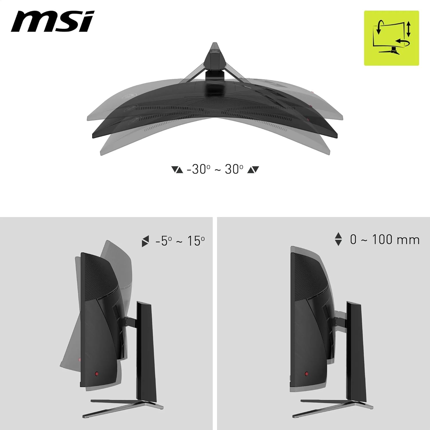 Thumbnail 3 de MSI MAG 325CQPF E18 32-Inch WQHD 1000R Gaming Monitor