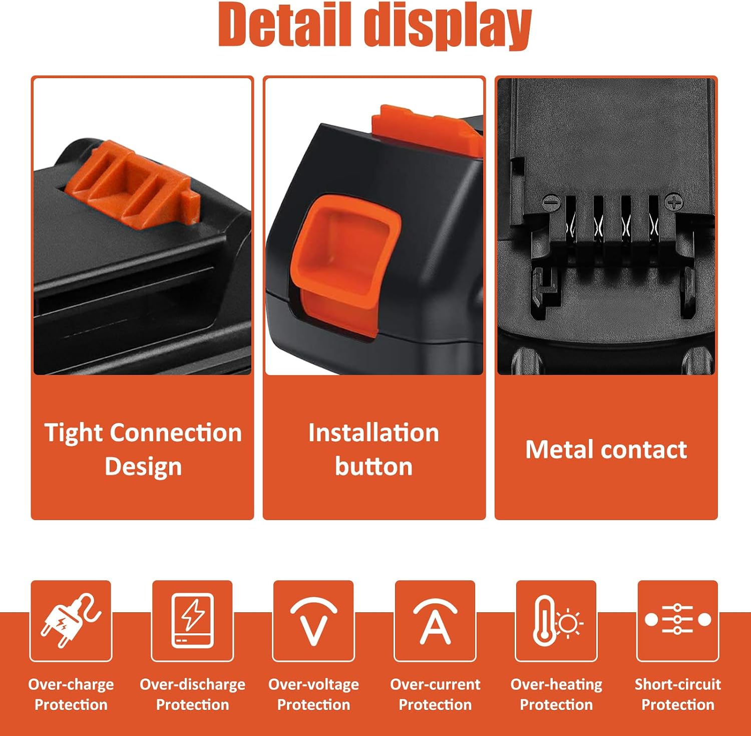 Thumbnail 3 de TOPBATT 2x Batterie di ricambio 18V 3000mAh per Black Decker – compatibilità ampia e sicurezza integrata