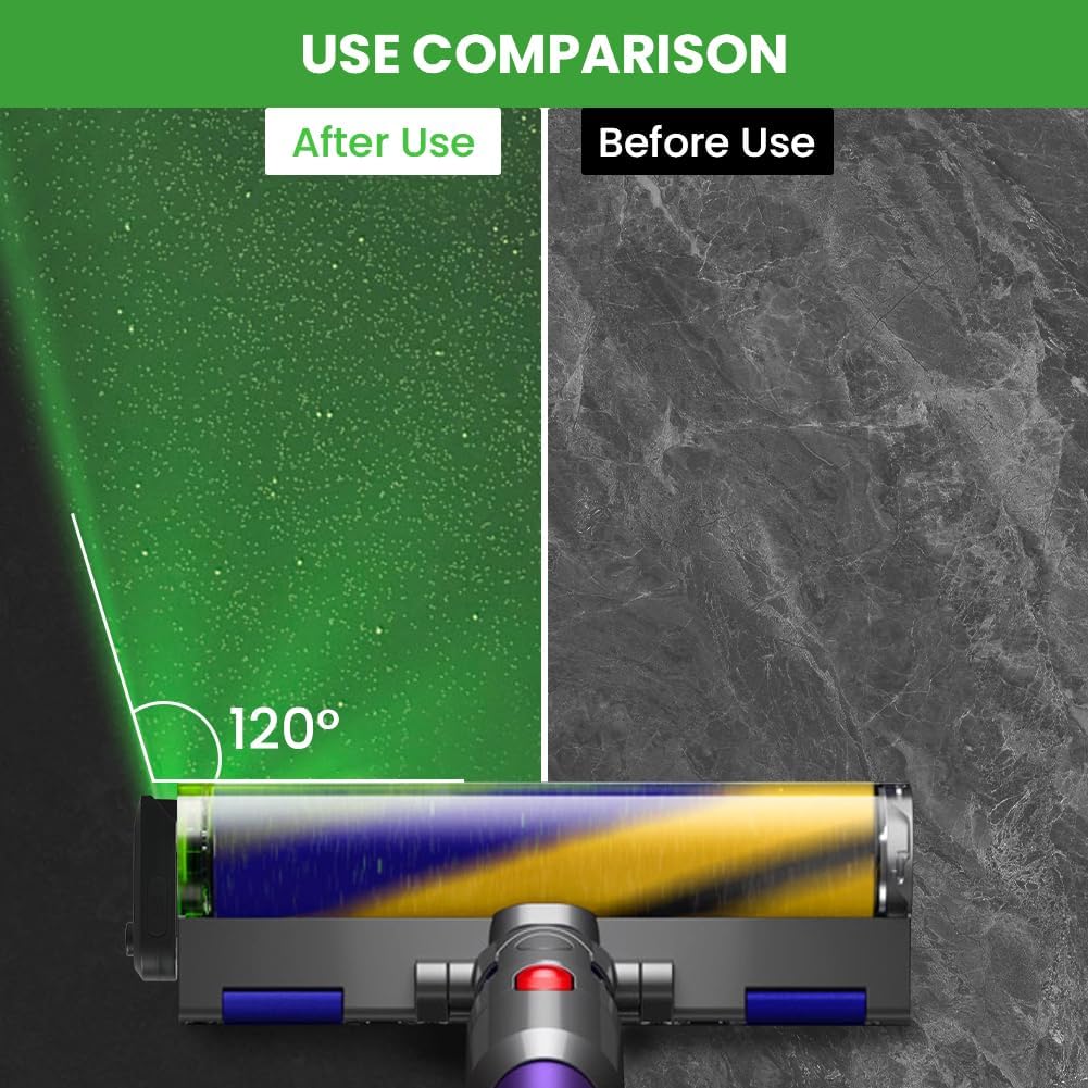 Thumbnail 4 de URAQT Luce per aspirapolvere 2 pezzi: Rivelatore di Polvere con LED verde per testine aspirapolvere
