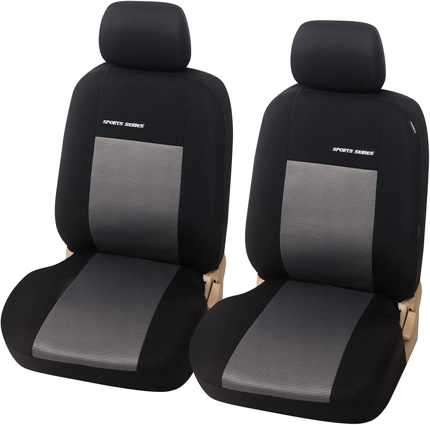 Thumbnail 6 de eSituro Coprisedile Singolo Auto Anteriore Universale con Fodera per Poggiatesta – Grigio/Nero SCSC017236