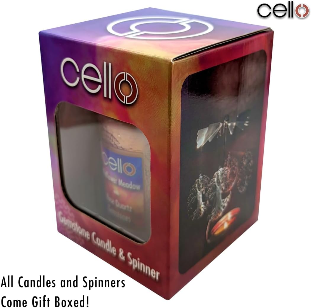 Thumbnail 6 de Cello Rose Quartz Scented Candle with Spinner (crystal carousel & rotary holder) for women