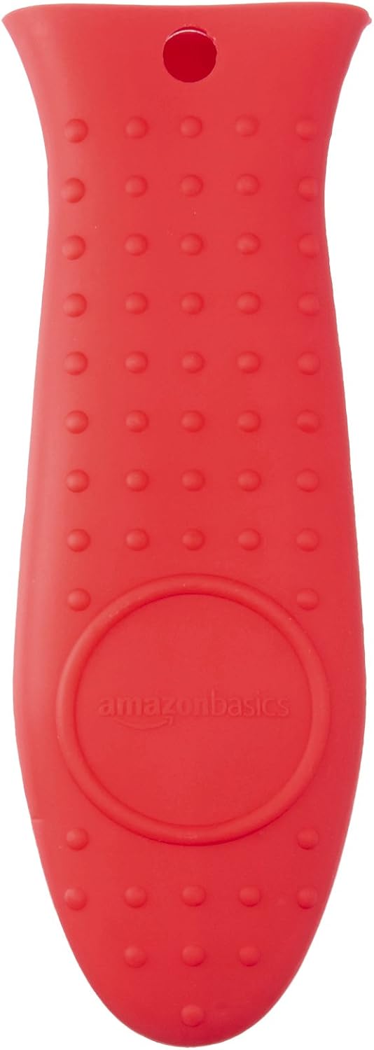 Thumbnail 2 de Amazon Basics Rechteckiger Griffschutz für heiße Topf- und Pfannengriffe, Rot – Silikon, 14,2 x 4,8 x 2,6 cm