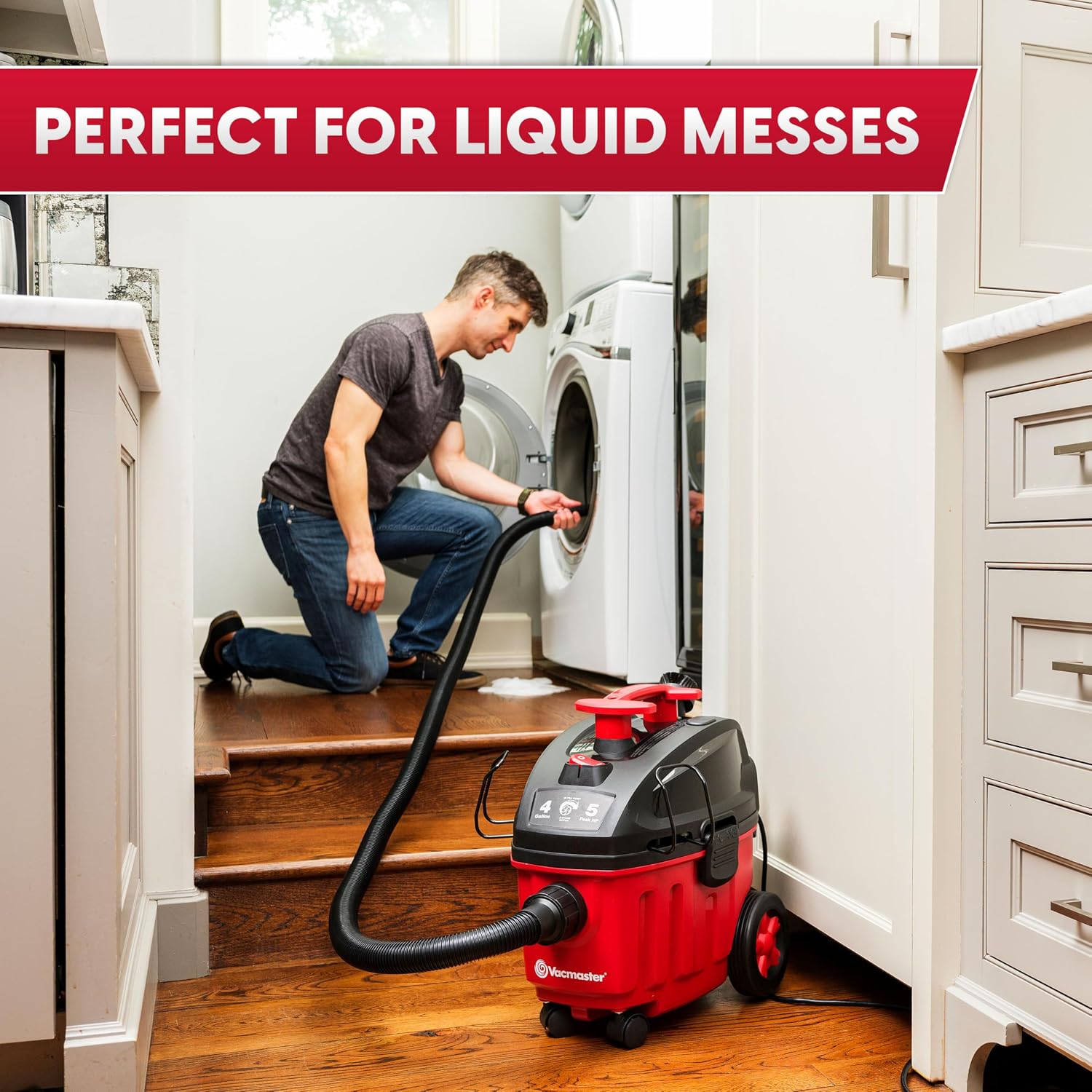 Detalle 2 de Vacmaster VF408B 4-Gallon 5 Peak HP Wet/Dry Vacuum