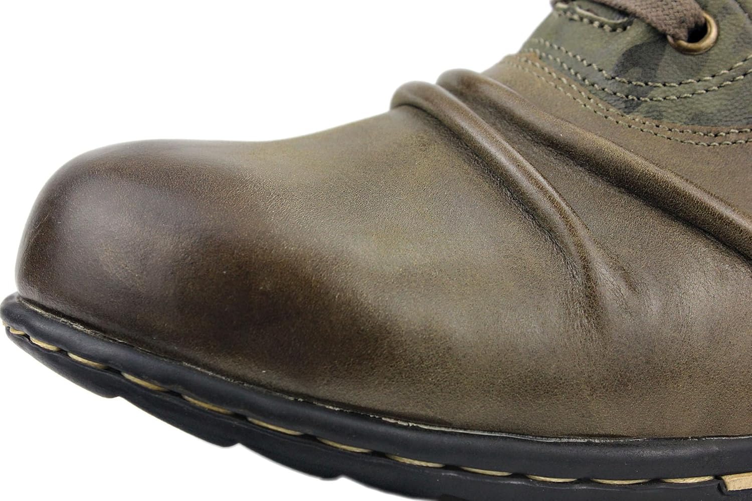 Detalle 2 de COWSDELLA Herren Echtes Leder Chukka Stiefel mit Reißverschluss 5008-8-DE-R – robust, vielseitig und stylisch