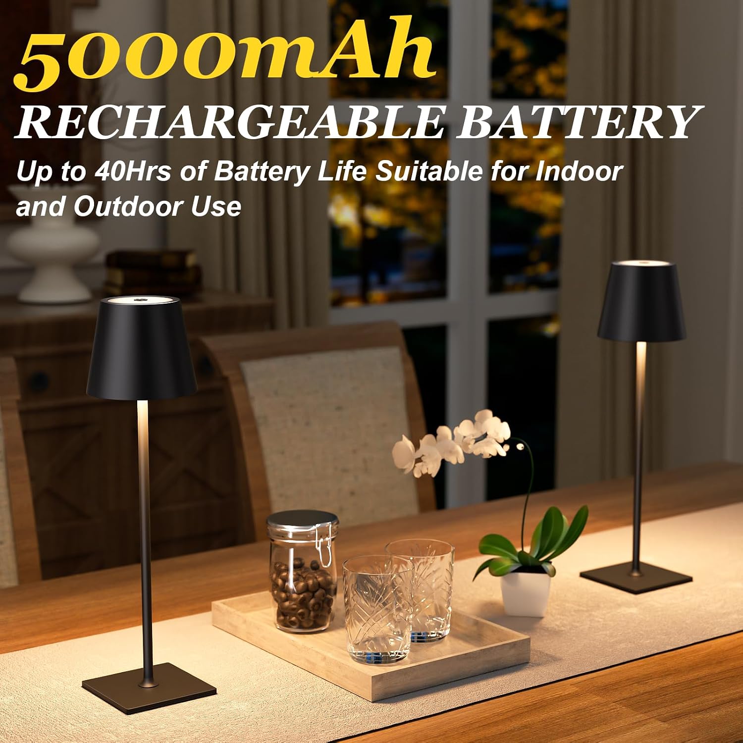 Thumbnail 3 de Kakanuo 9RT81 Cordless Table Lamps, 2-Pack with 3 Color Temperatures