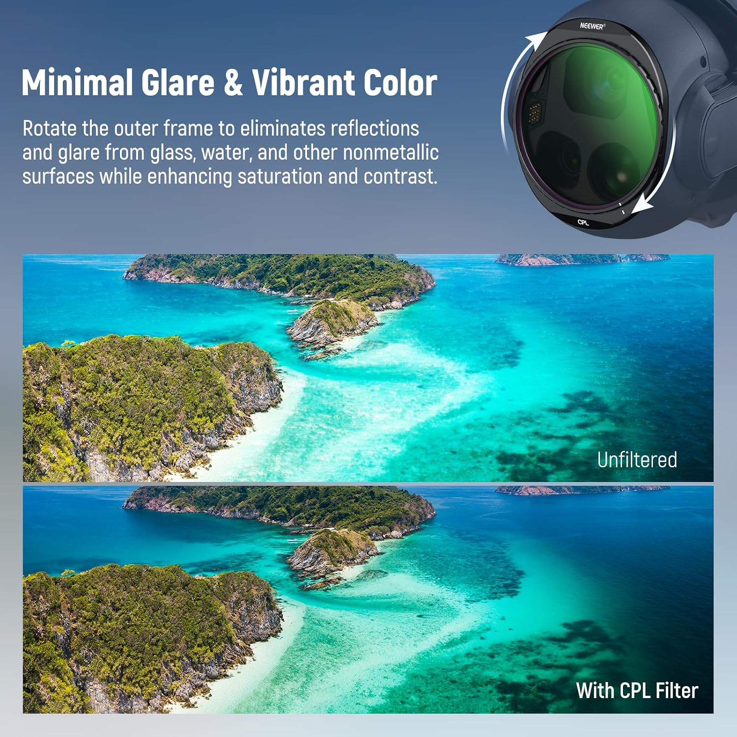 Thumbnail 3 de NEEWER CPL + ND Filter Set for DJI Mavic 4 Pro (4 Pack)