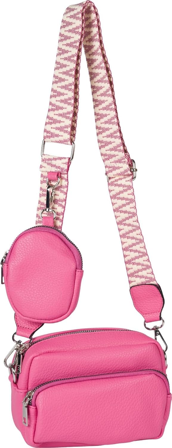 Detalle de styleBREAKER Set di borse a tracolla da donna 2 pezzi – rettangolare e ovale, ecopelle tinta unica