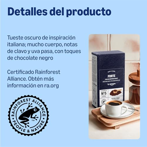 Detalle 2 de by Amazon Fort Café torréfié moulu, 250 g 🥣