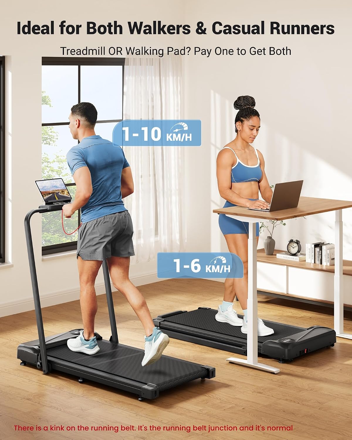 Detalle 2 de THERUN Folding Treadmill 2.5HP 1-10KM/H