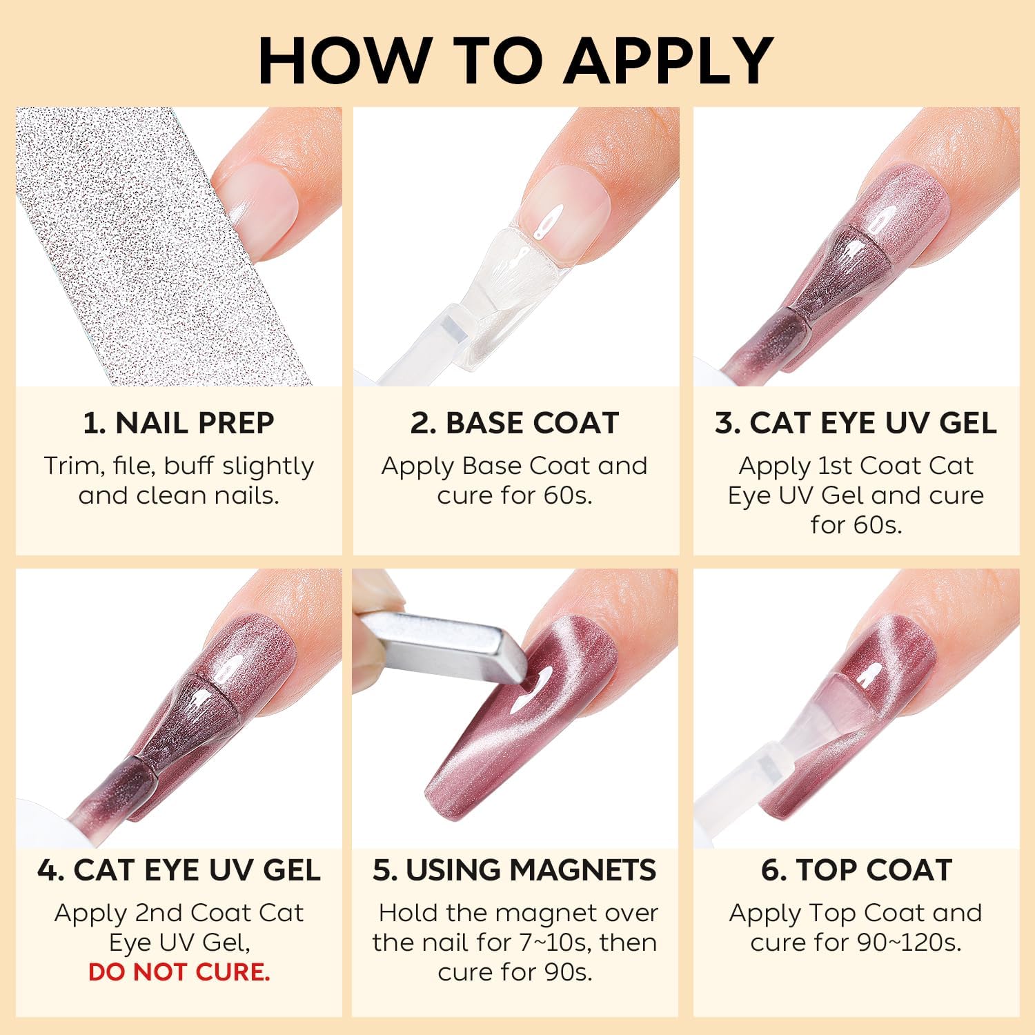 Thumbnail 5 de Nicedeco : lot de 12 vernis semi-permanents cat eye magnétiques UV LED (kit avec bâton) – 5 ml