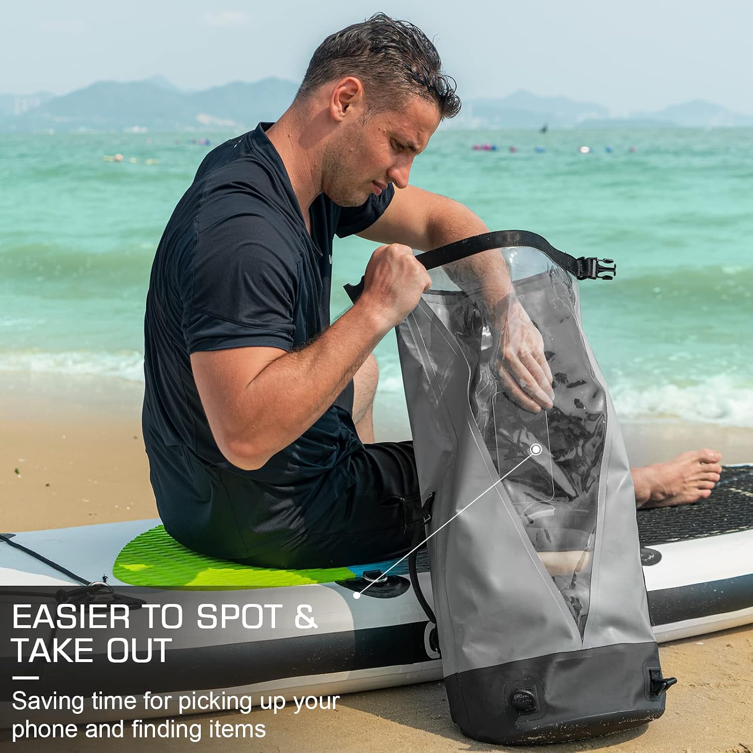 Thumbnail 2 de Dry Bag Upgraded multifunction waterproof dry sack (45L/40L/30L/20L) with phone/shoulder pads