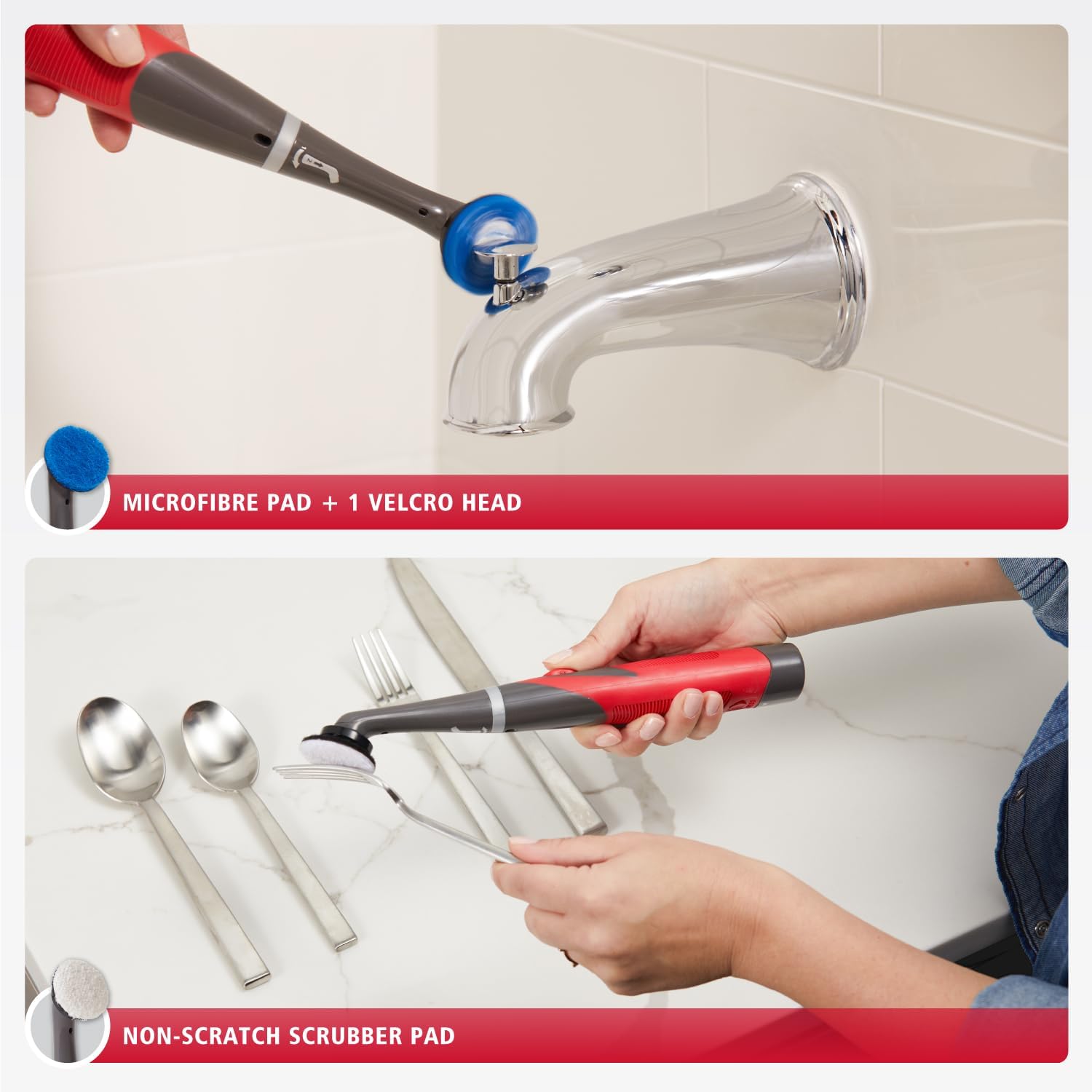 Thumbnail 6 de Rubbermaid Reveal Power Scrubber 18-Piece Kit: Cordless Cleaning Power for Home, Kitchen, Bathroom
