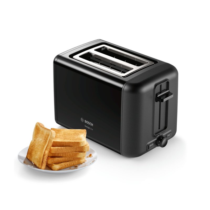 Detalle 2 de Bosch TAT3P423 DesignLine — Tostadora doble 970 W 🍞
