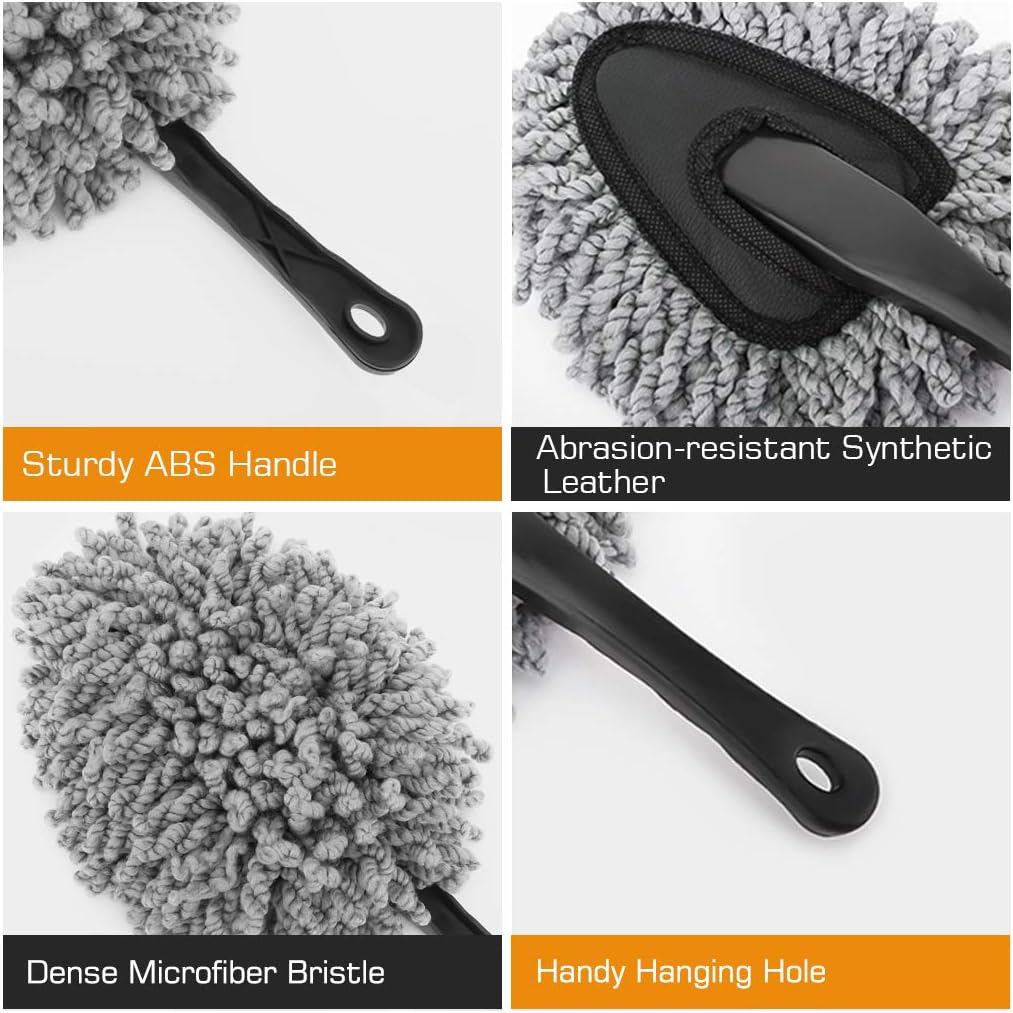 Thumbnail 2 de MoKo 2 Pack Car Cleaning Brush (soft microfiber dusting tool) – Gray
