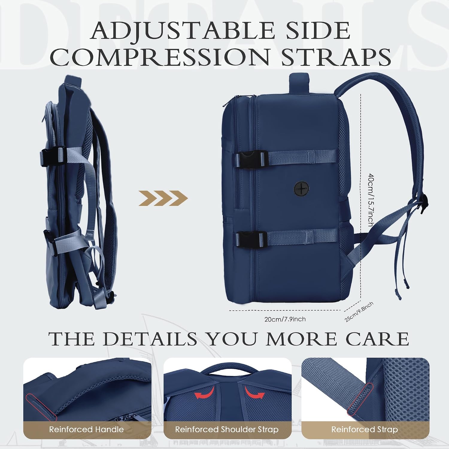 Thumbnail 5 de WOUIYO Cabin Bag 40x30x20 Waterproof backpack
