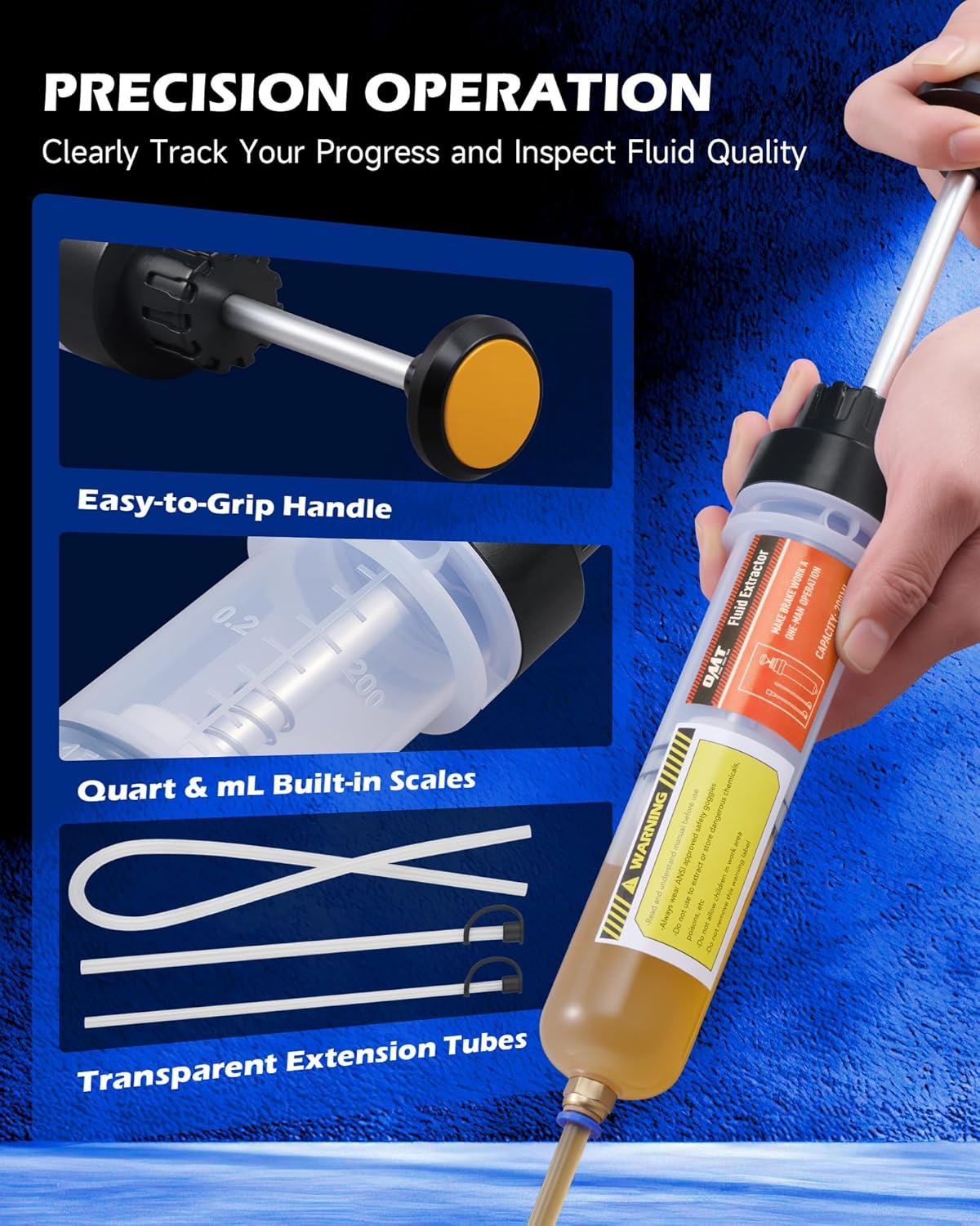 Detalle 2 de Orion Motor Tech 200mL Manual Fluid Extractor and Filler (Syringe-Style Pump)
