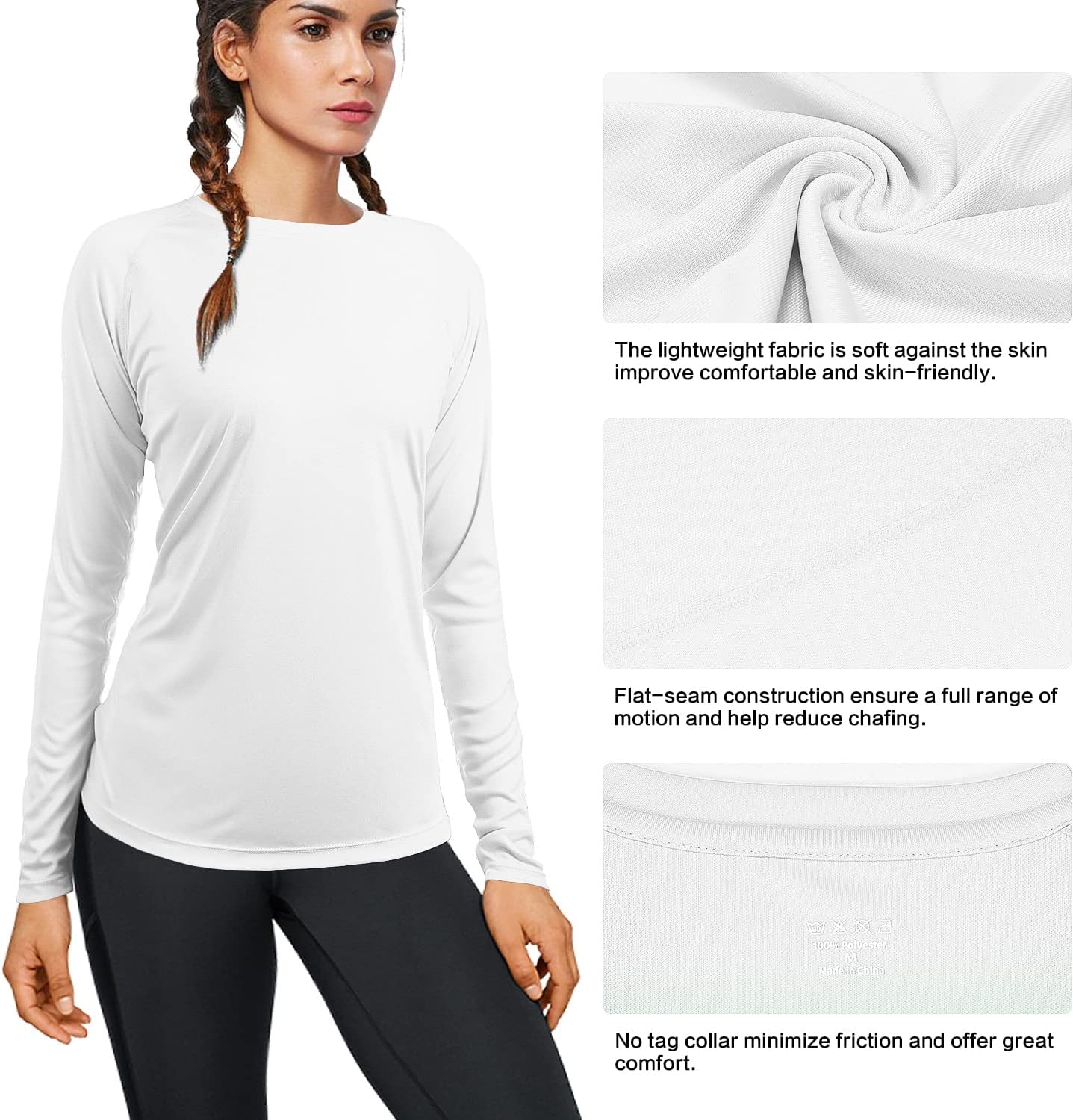 Detalle de isnowood UPF 50+ long sleeve sun shirt