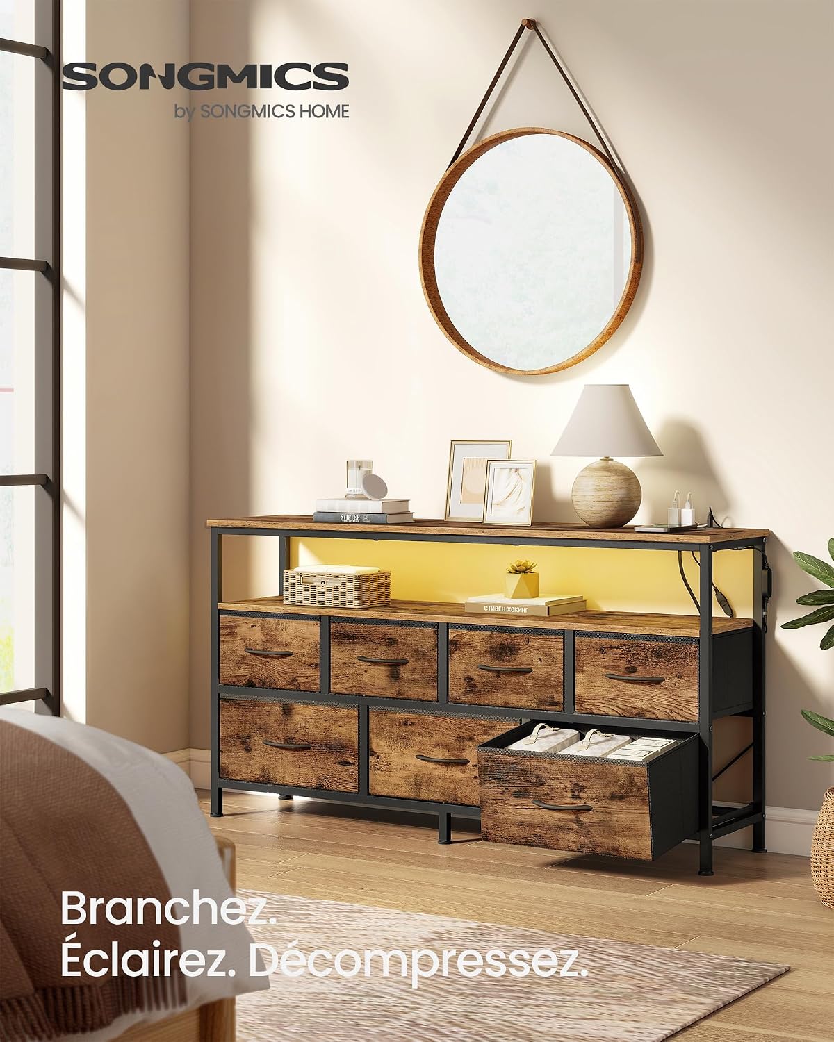 Thumbnail 2 de SONGMICS BELLAH Commode Chambre 7 tiroirs