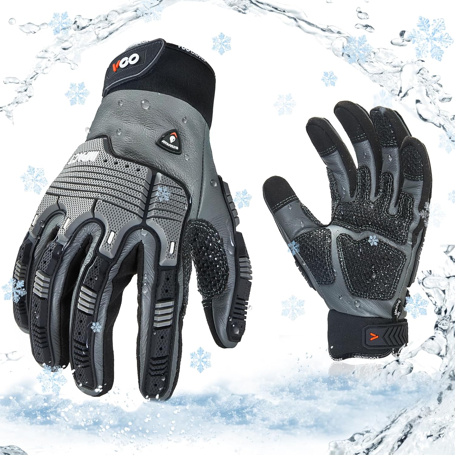 Thumbnail 6 de Vgo... Work Gloves Men: Touchscreen, Anti-Impact Heavy-Duty Safety Gloves