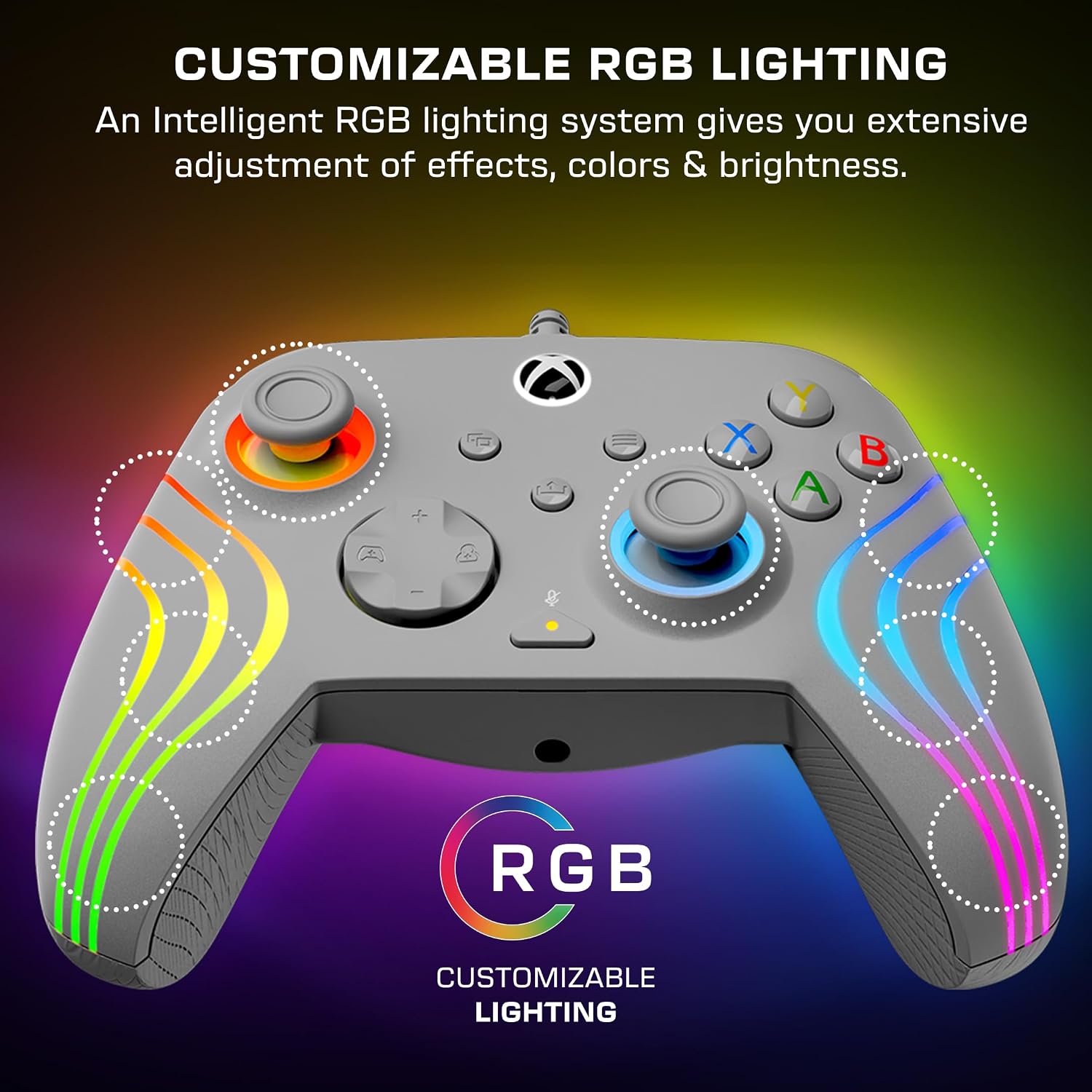 Thumbnail 2 de Turtle Beach Afterglow Wave Controller, manette RGB grise pour Xbox Series XS, One et Windows ⚙