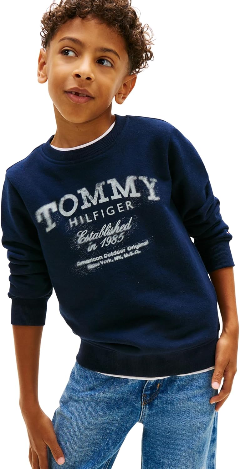 Thumbnail 5 de Tommy Hilfiger Tommy Faded Print Sweatshirt Kb0kb10337 felpa pullover per bambini e ragazzi
