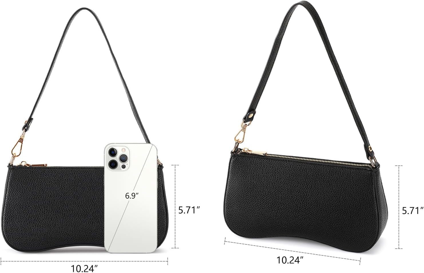 Detalle de FALAN MULE RFID crossbody phone bag for women in vegan leather-look with long strap and card slots