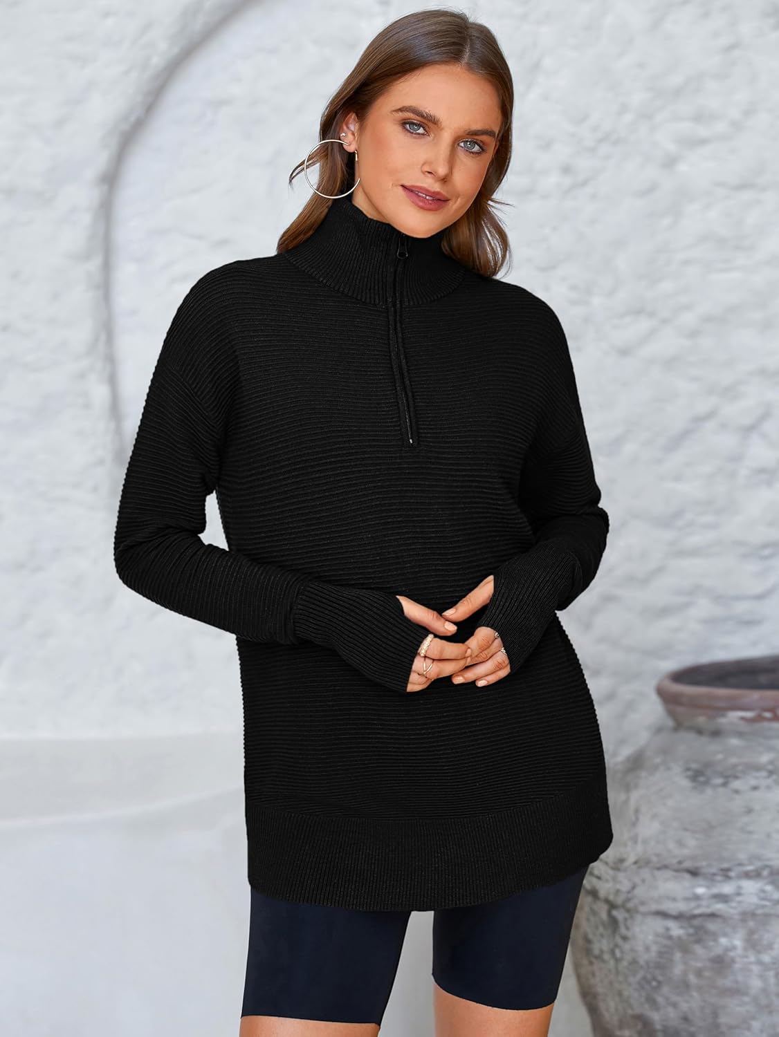 Thumbnail 3 de PRETTYGARDEN V-neck Casual Knit Sweater for Women