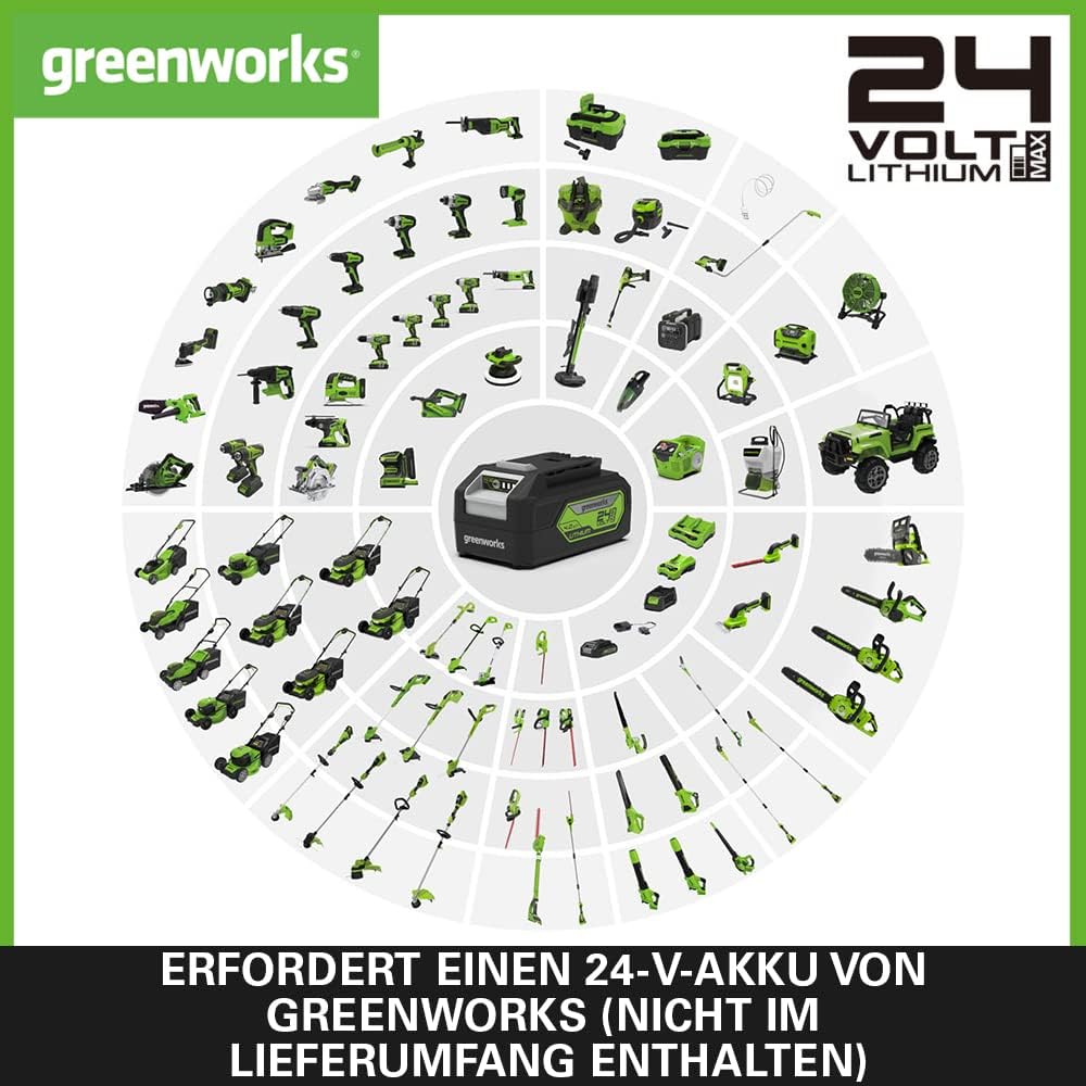 Thumbnail 4 de Greenworks Tools Akku-Heißluftpistole G24HG (G24, 24 V) – 3 Düsen, 9 Sekunden Aufwärmzeit, LED