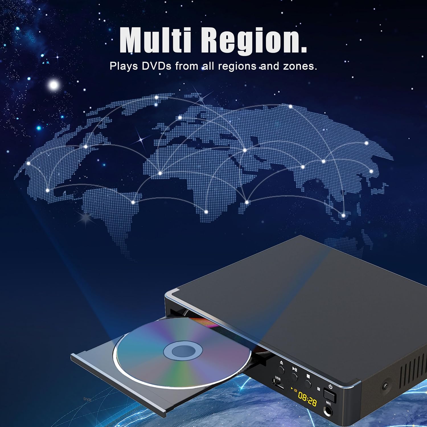 Thumbnail 3 de LONPOO HDMI DVD Player for TV (Compact Multi-Region) with USB Playback and Remote