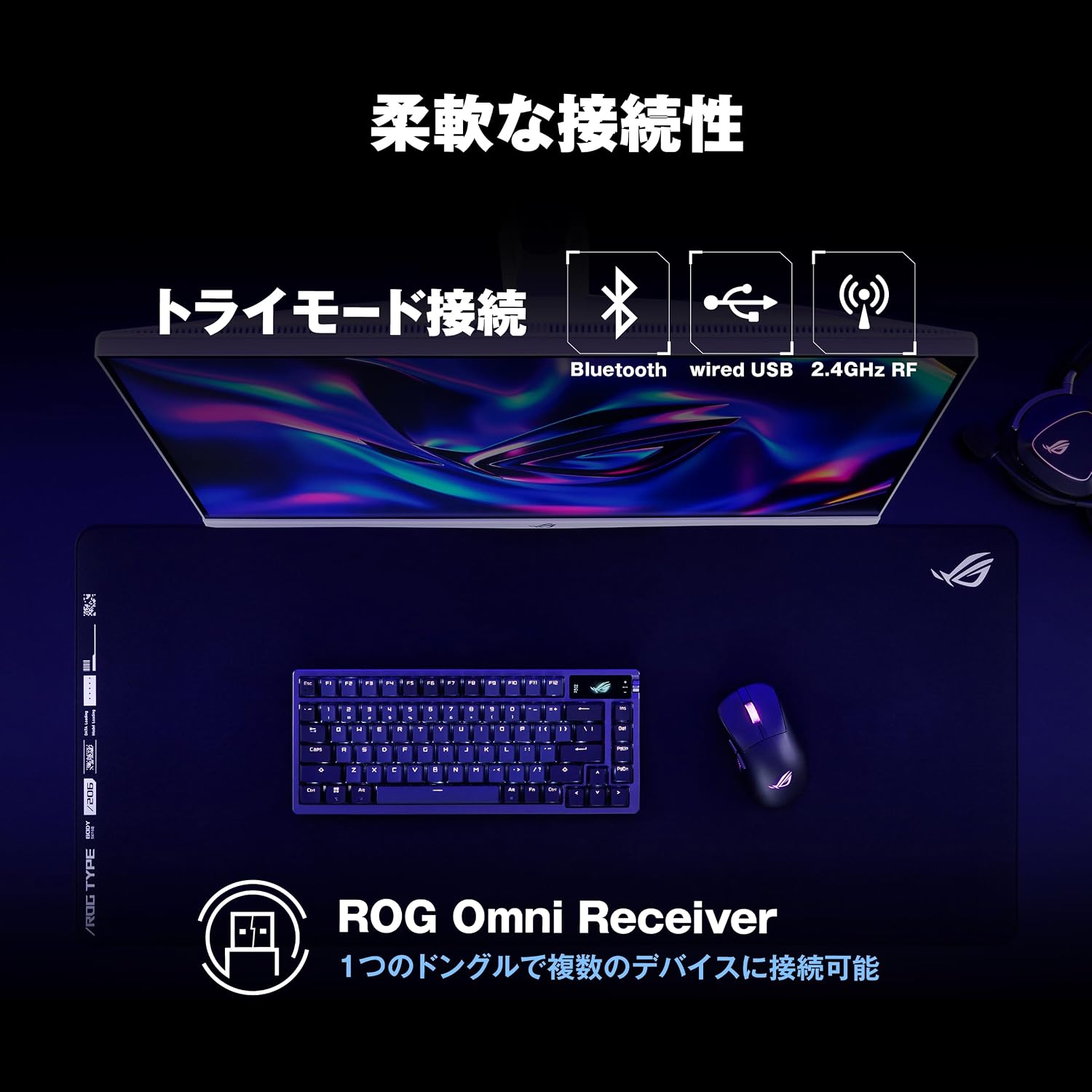 Detalle de ASUS ROG Keris II Origin ゲーミングマウス 65g・42,000dpi・3ゾーンRGB