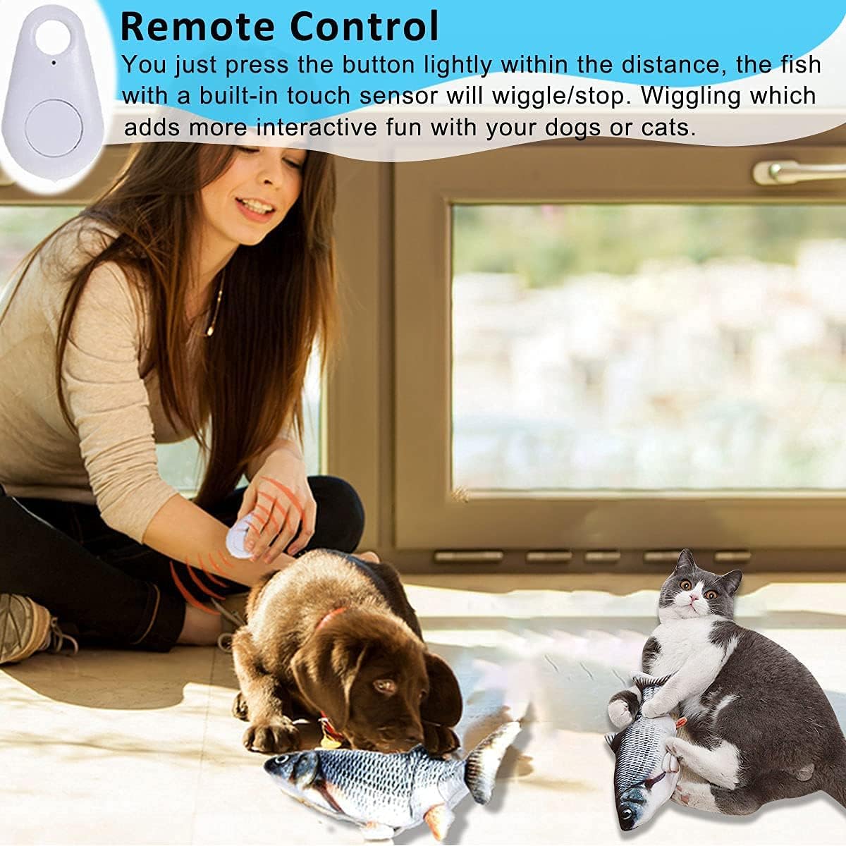 Detalle de Nepfaivy Floppy Fish cat toy 11in