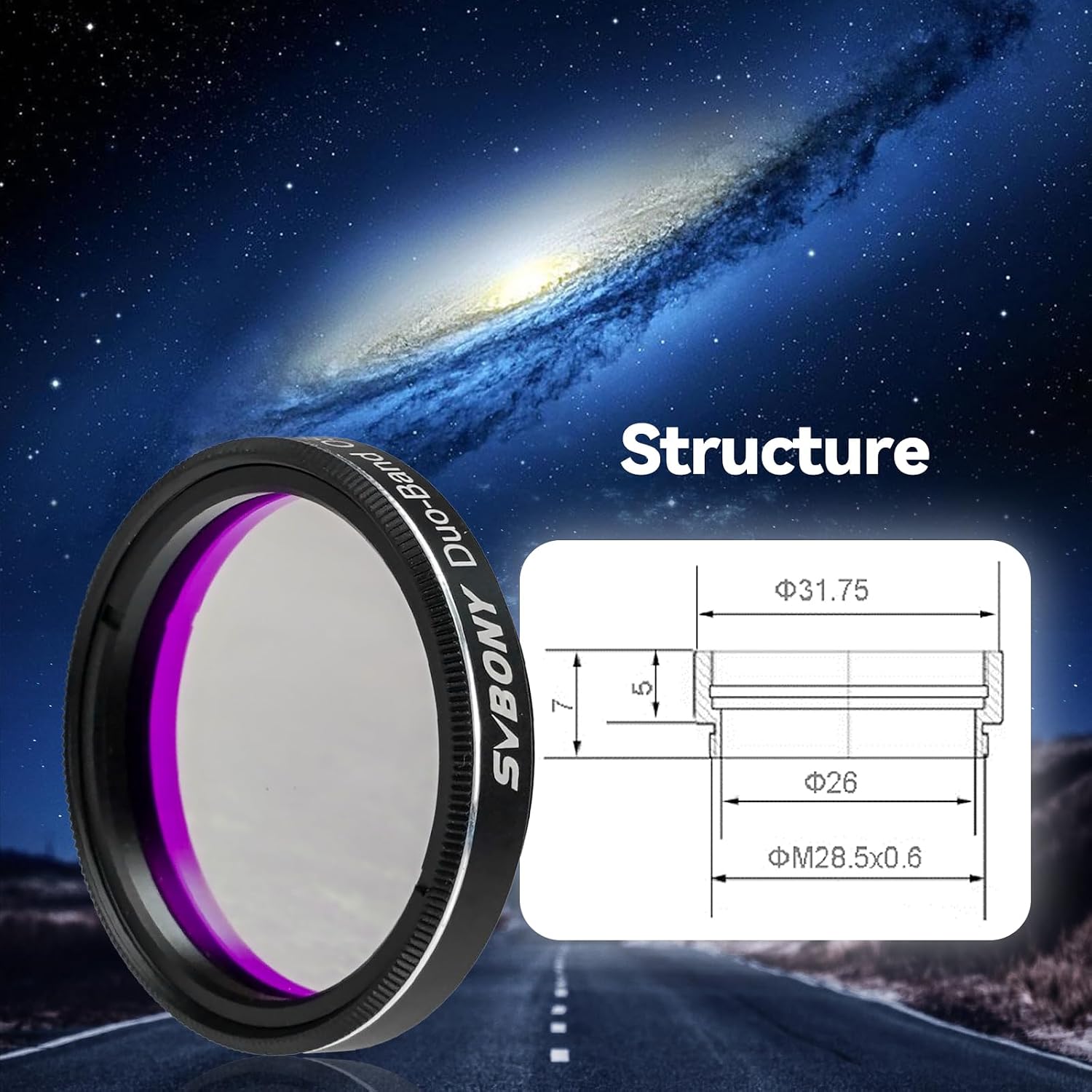 Thumbnail 6 de Svbony SV220 7nm Dual‑Band Nebula Filter