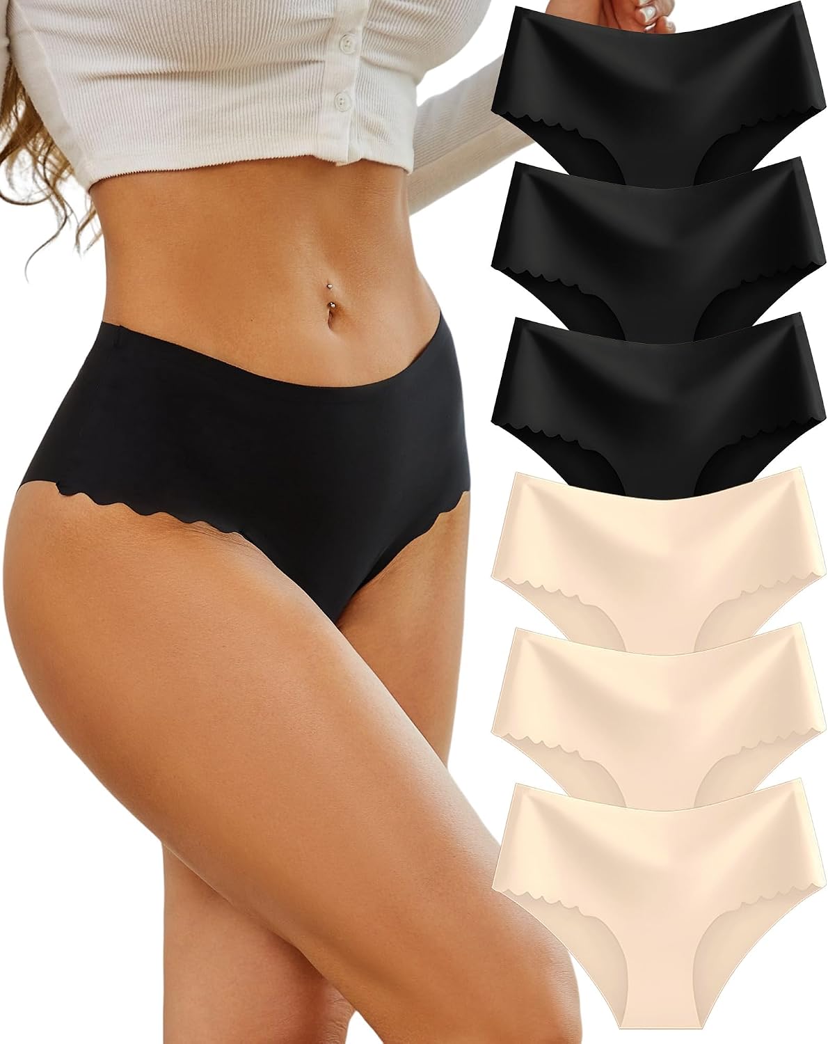 Thumbnail 6 de Sth Big seamless high-waisted no-VPL knickers multipack (6 pack)