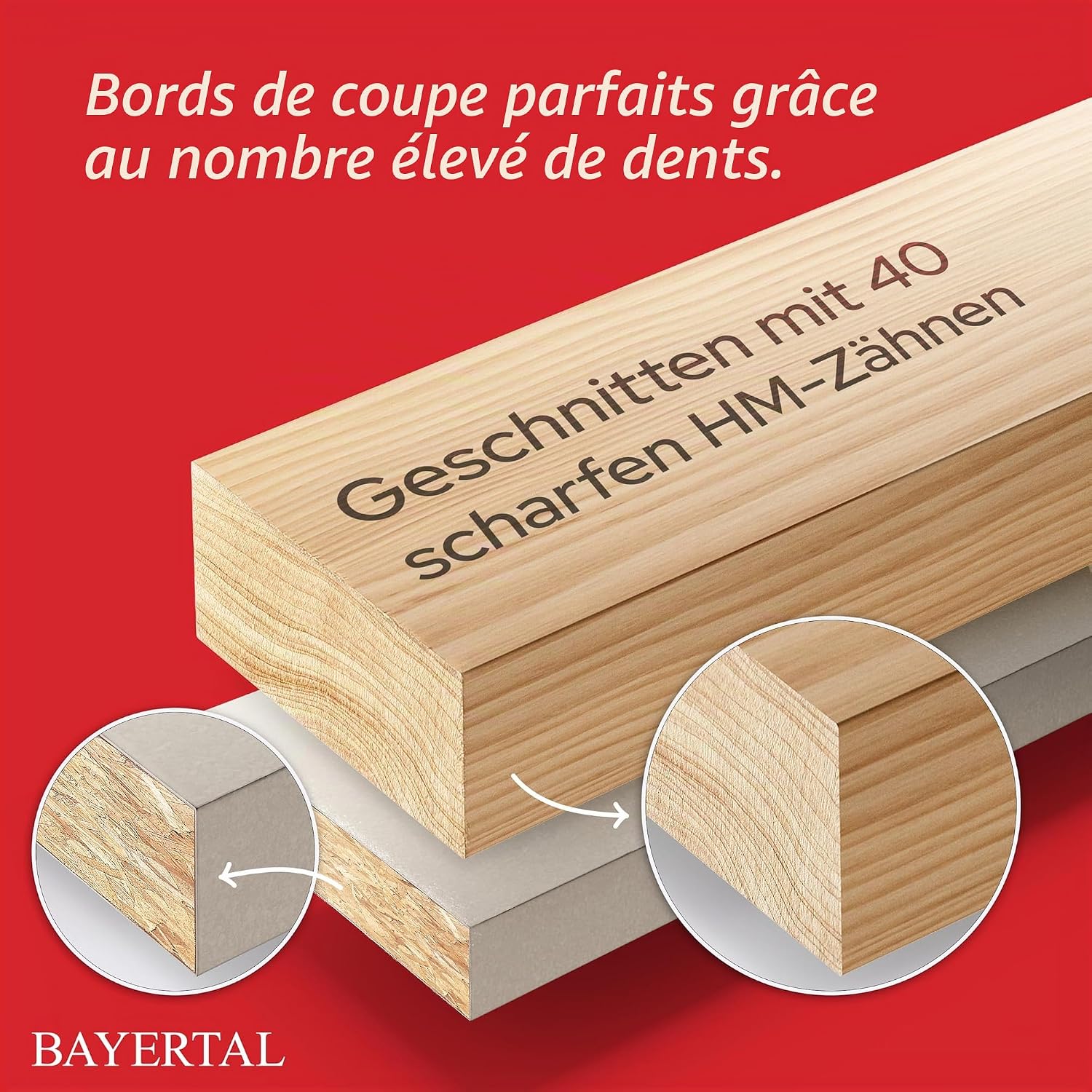 Detalle de BAYERTAL zaagblad 125 x 22,23 mm met 24 tanden en wolfraamcarbide