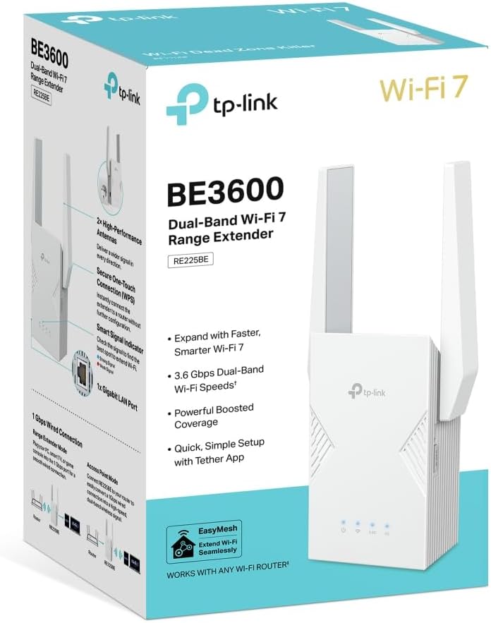 Thumbnail 5 de TP-Link RE225BE Wi‑Fi 7 Repeater 3,6 Gbit/s