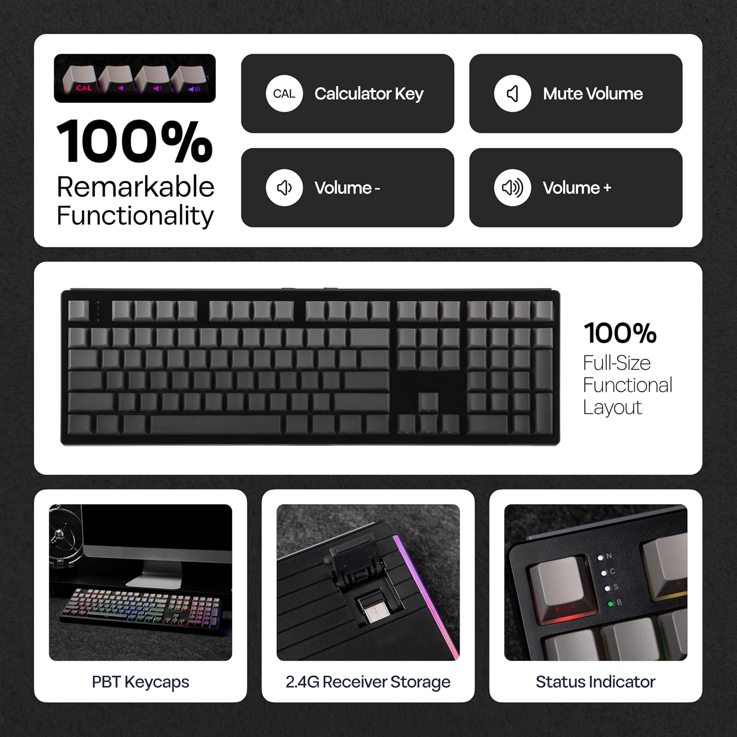 Thumbnail 2 de MechLands EPOMAKER TH108 Full Size Mechanical Keyboard