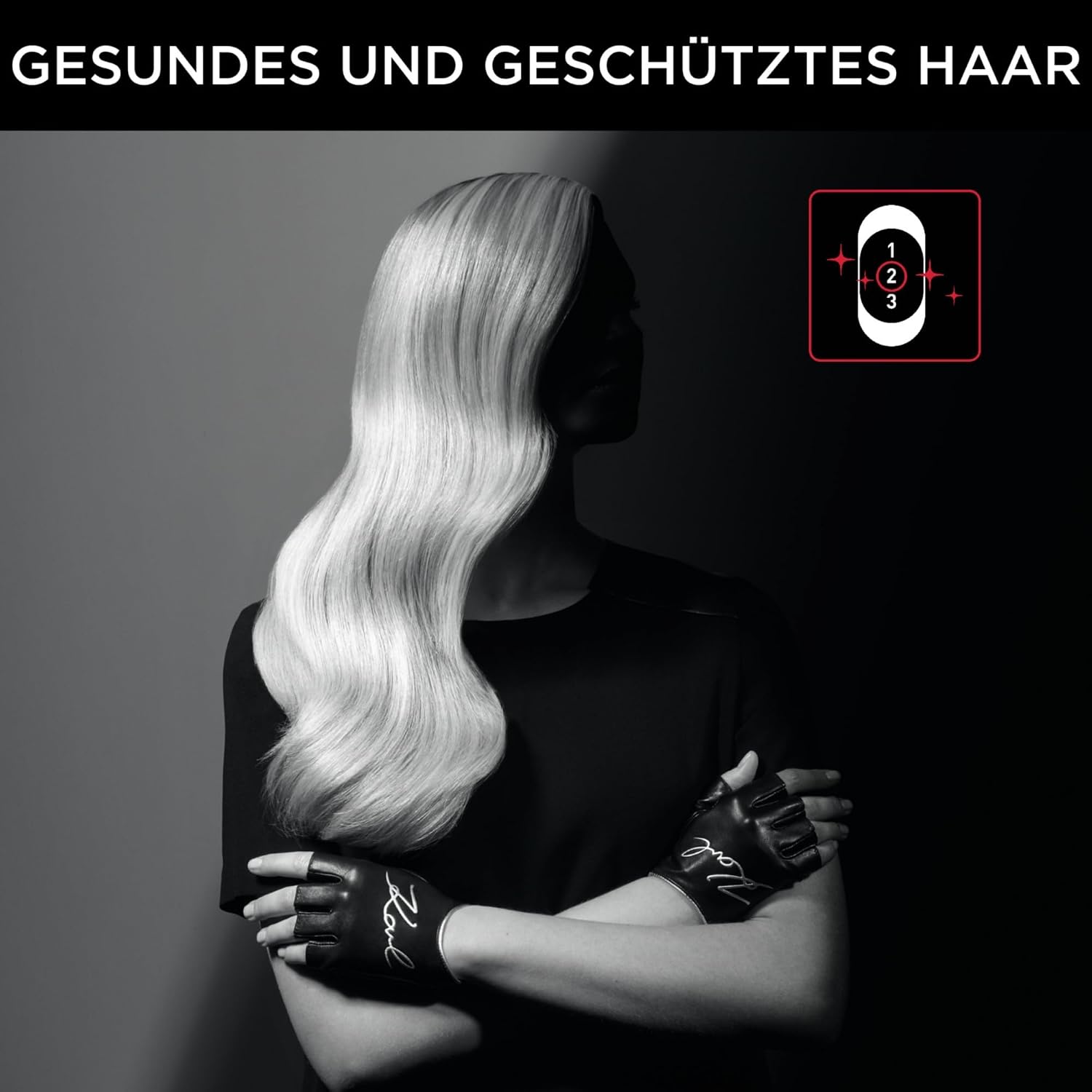 Detalle de Rowenta x Karl Lagerfeld CV581L Studio Dry Haartrockner – Präzision, Stil und Effizienz
