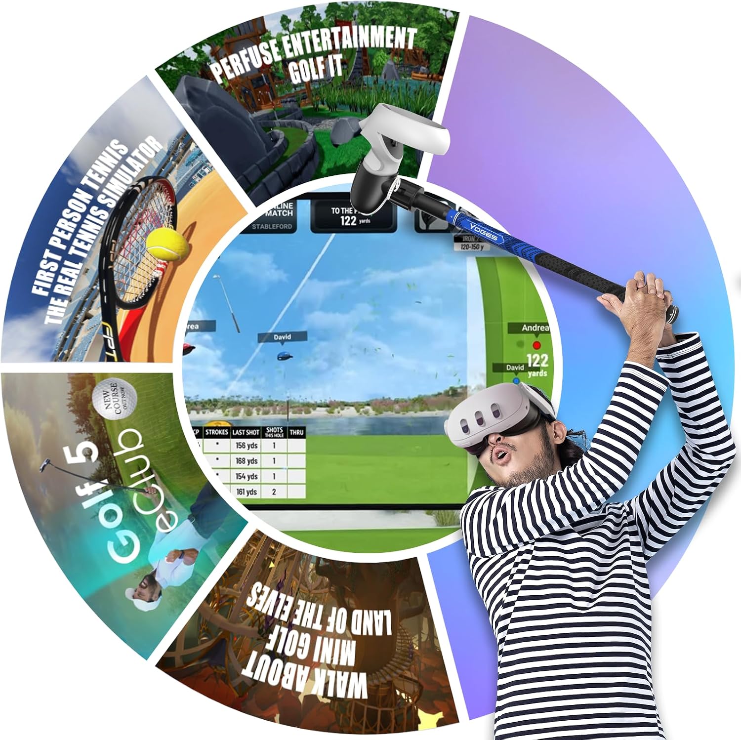 Thumbnail 6 de YOGES VR Golf Club Attachment for Quest 3
