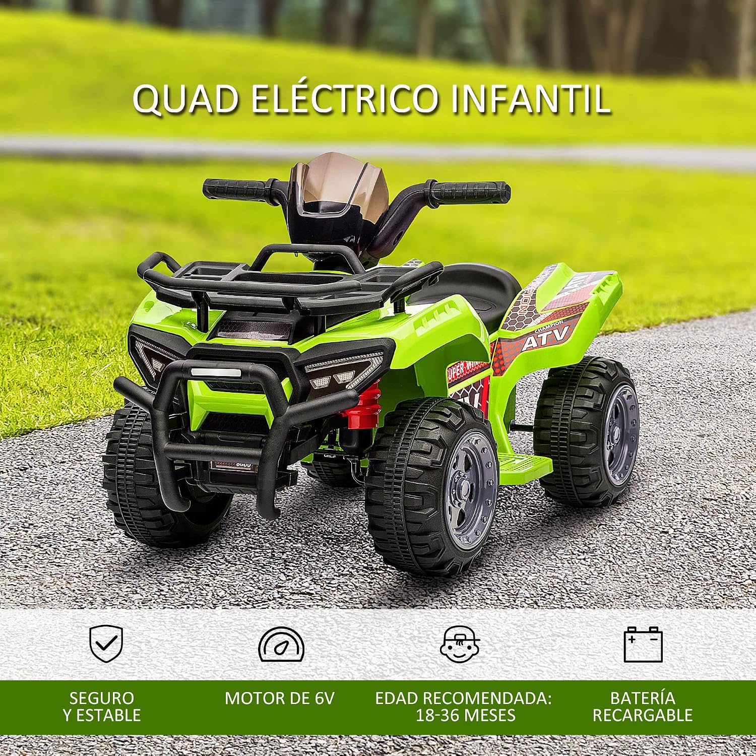Detalle de HOMCOM Quad Eléctrico 6V para niños