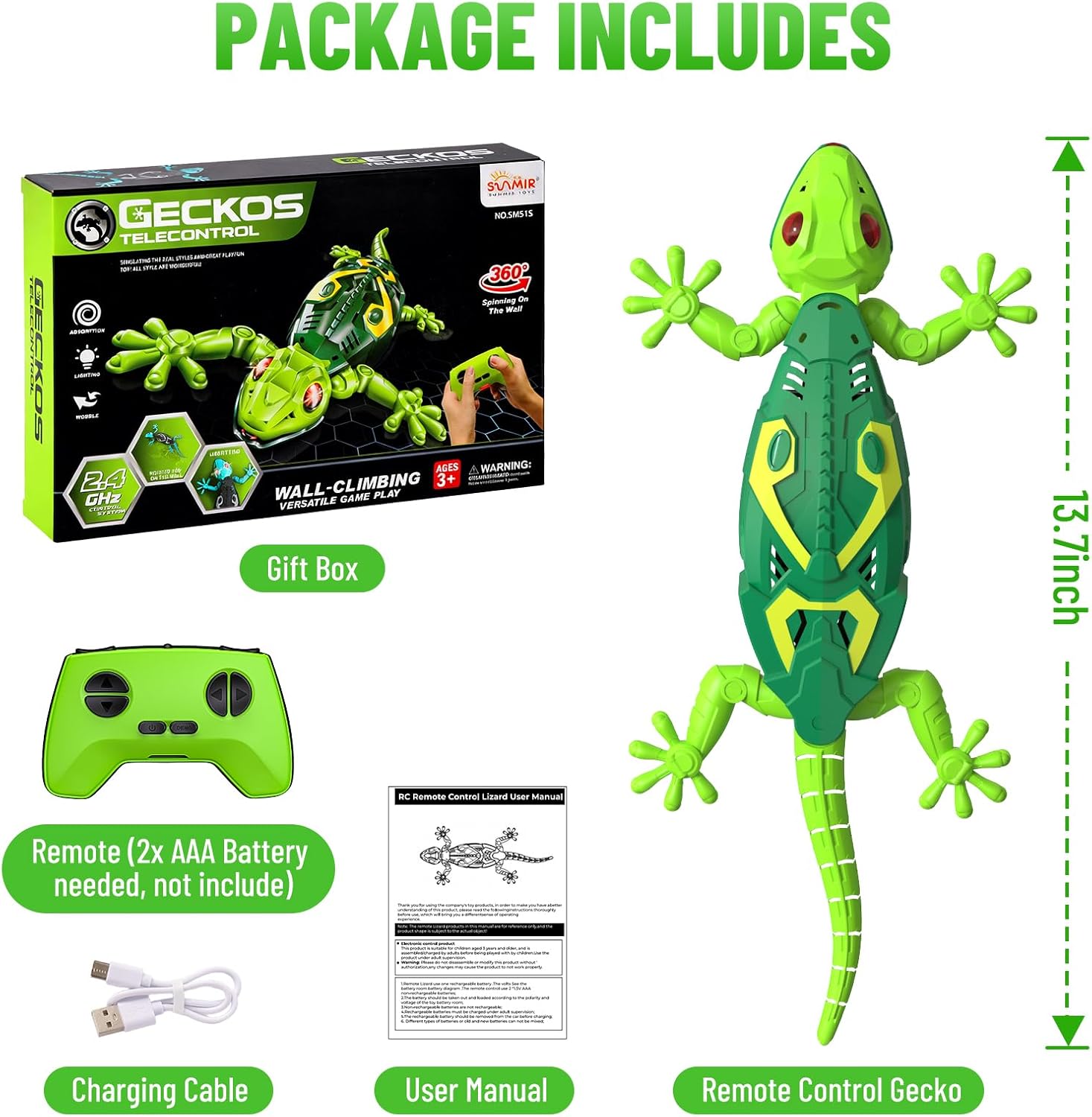 Thumbnail 6 de Envyvip RC Wall Crawler Gecko 500mAh