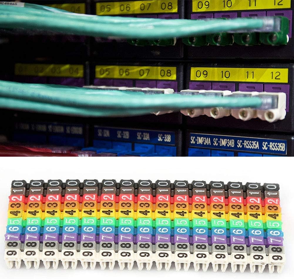 Detalle 2 de Tyenaza Kabelmarkierungsrohr-Set (150 Stück) mit Nummern 0–9 und 10 Farben
