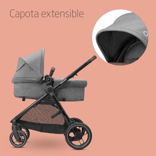 Detalle 2 de Maxi-Cosi Zelia S Trio cochecito bebé 3 piezas (0-4 años, hasta 22 kg) con CabrioFix i-Size, plegable y reclinable en gris