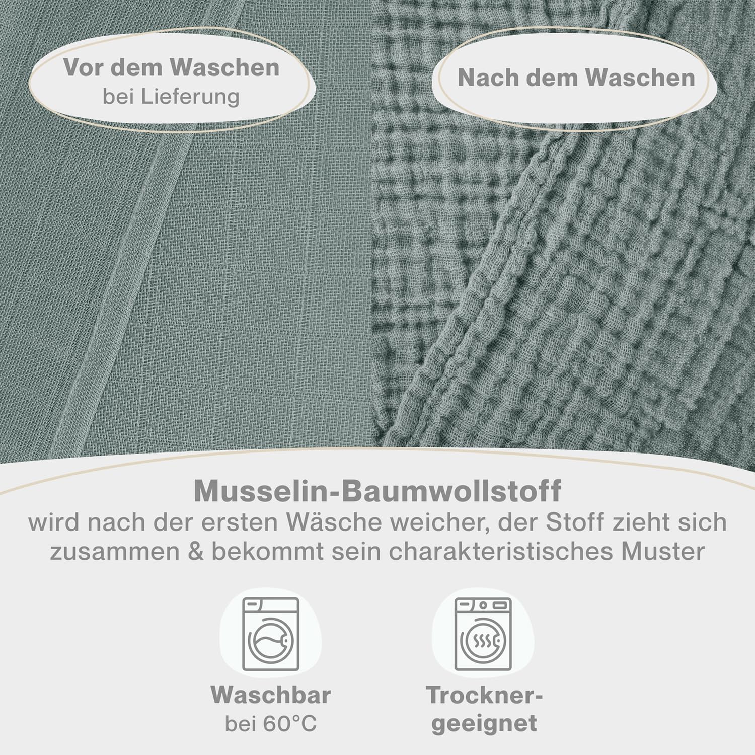 Thumbnail 1 de Laleni Spucktücher Baby – 10er Set aus reiner Baumwolle, Musselin 70x70 cm, schadstofffrei & saugstark