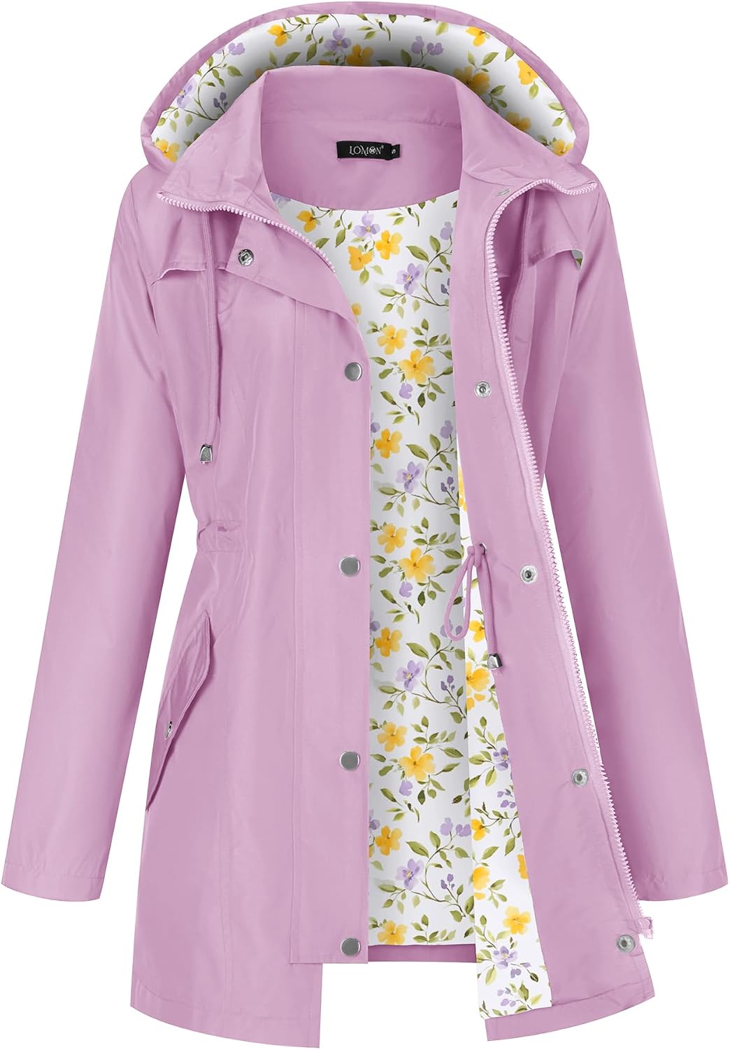 Thumbnail 6 de LOMON Women Waterproof Outdoor Hiking Raincoat: Lightweight, Hooded, Packable Rain Jacket