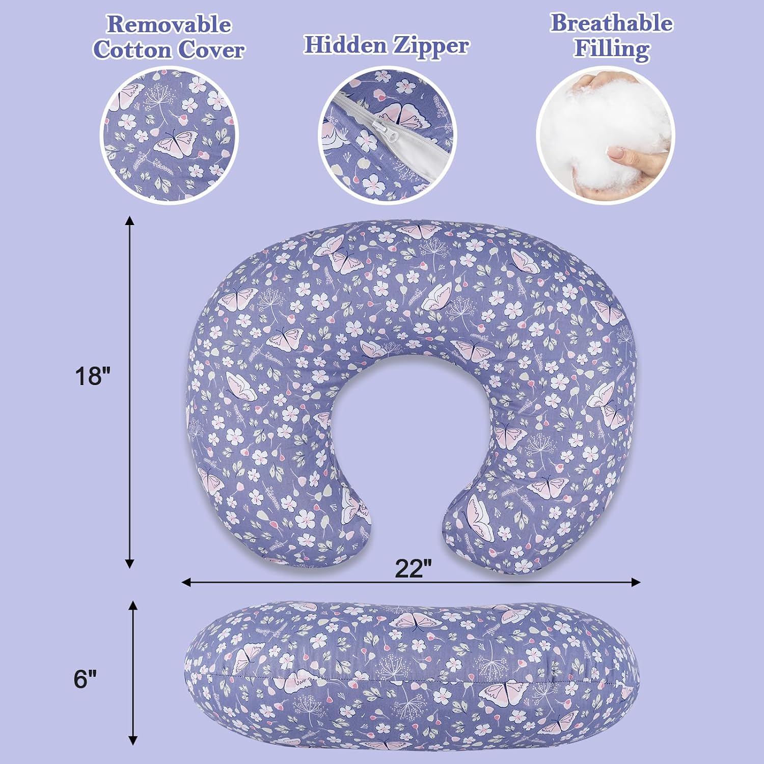 Thumbnail 3 de LLCJYYCY NP002 Nursing Pillow, C-Shape with Removable Cotton Cover