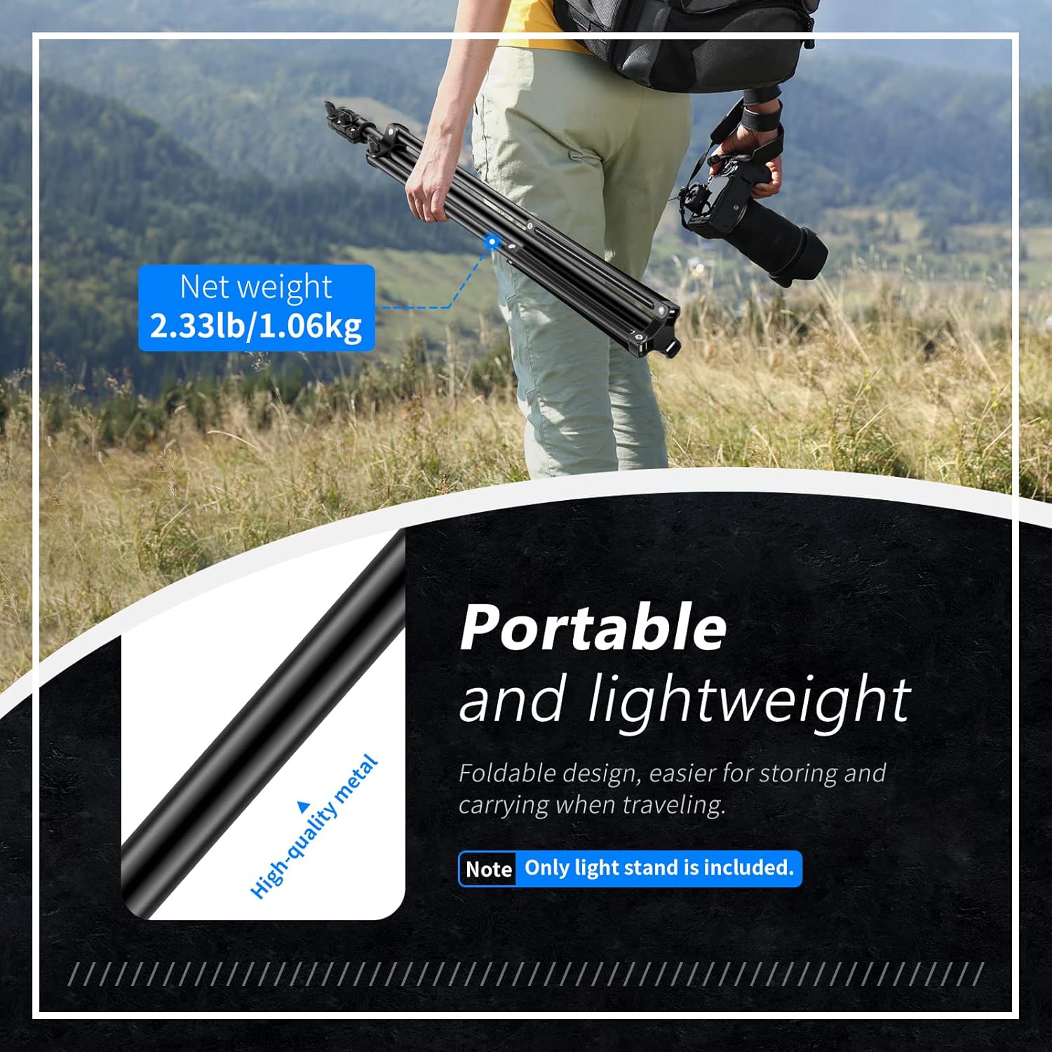 Thumbnail 5 de Neewer Aluminium-Stativständer 190 cm für Studio-Kits (schwarz, 2er-Pack)