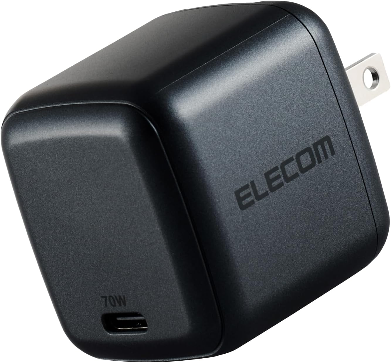 Detalle de エレコム EC-AC8870MN 70W USB PD充電器 USB-C 1ポート GaN II ミッドナイト