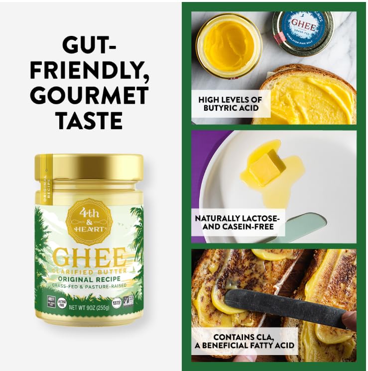 Detalle de 4th & Heart 01-00103 Original Grass-Fed Ghee, 16 oz Clarified Butter