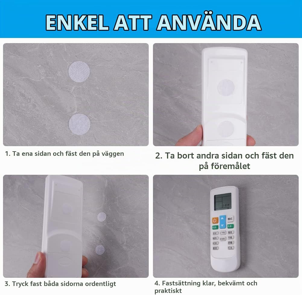 Detalle 1 de OFFCUP självhäftande kardborreprickar, 15 mm, vita, 510 par