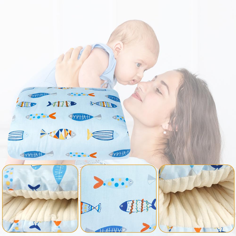 Thumbnail 3 de Aolso Stillkissen Ministillkissen – Armstützkissen für Baby & unterwegs, Himmelblau (Kleiner Fisch)